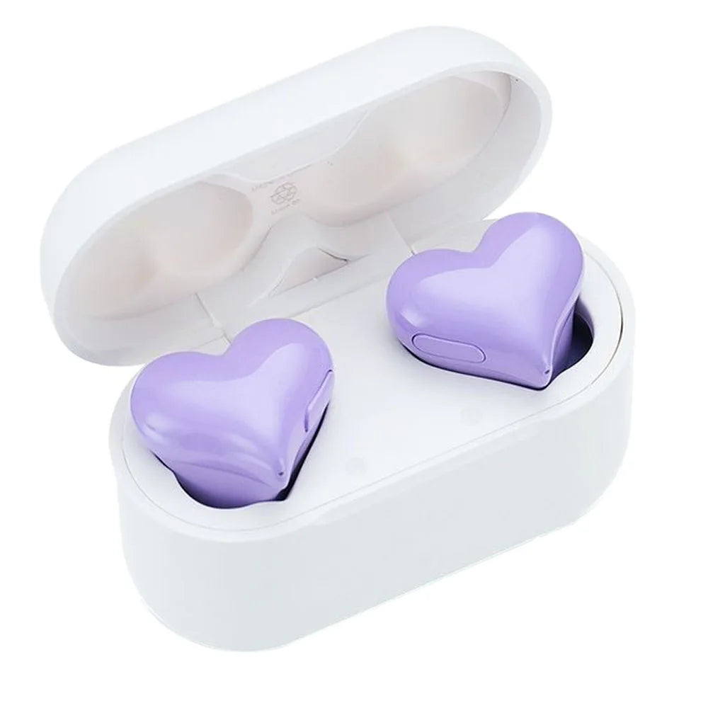 Wireless Bluetooth Heart Shaped Earphones 